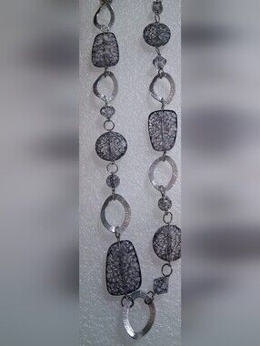 Silver Crackle Glass Dangle Earrings - Women's Jewelry